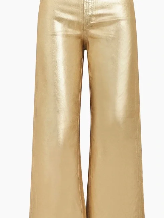 Joe's Jeans Gold Foil High-Rise Wide Ankle Pants - Picture 2 of 5